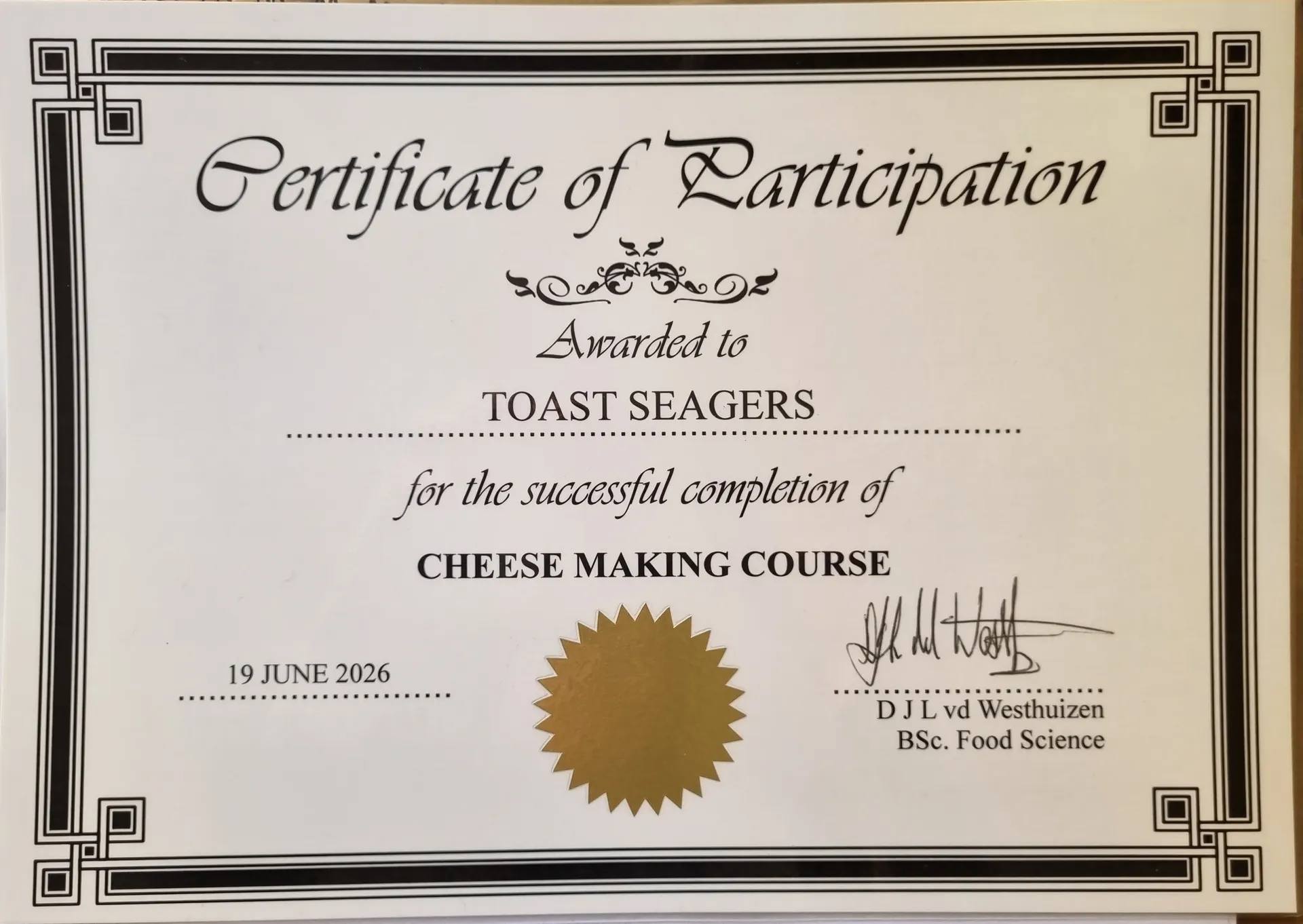 Certificate