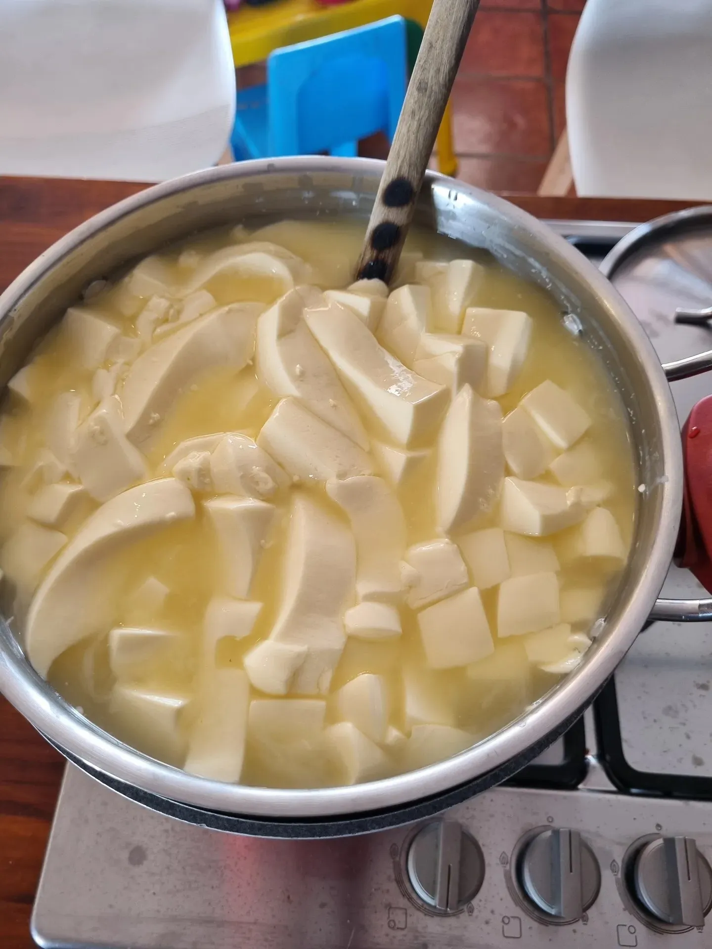 Cooking the curd