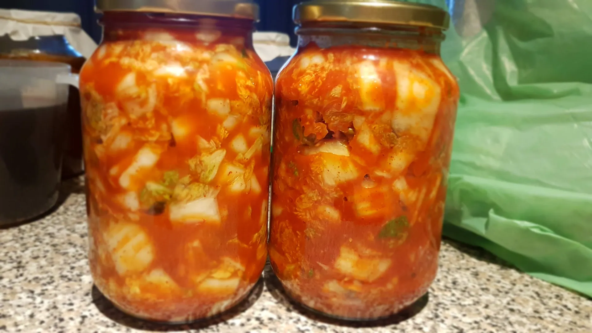 Homemade kimchi