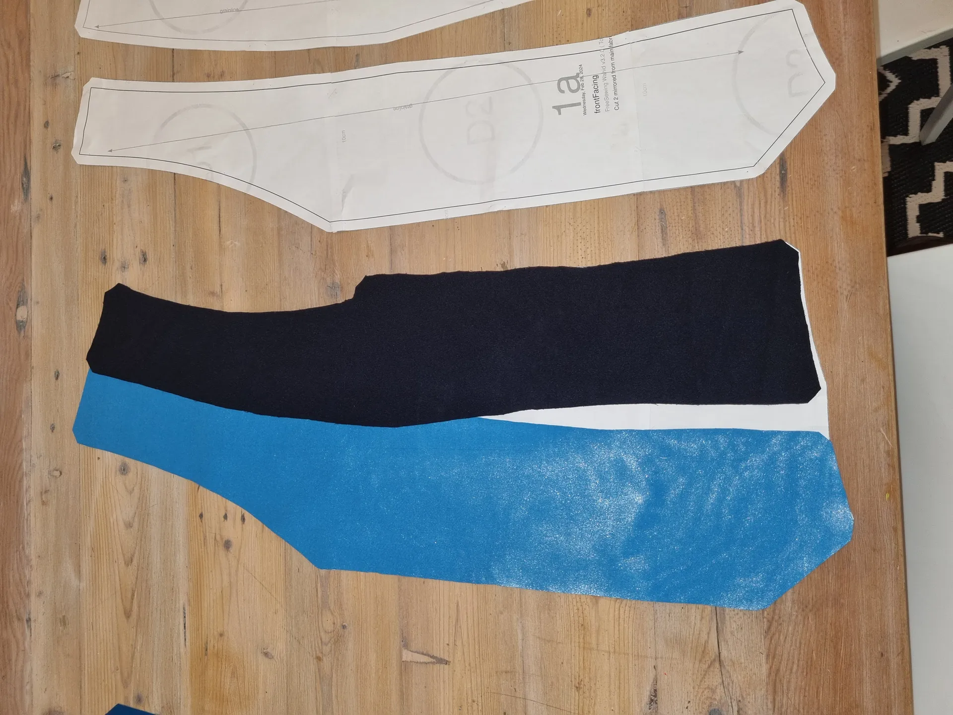 Inner and outer layers of the waistcoat